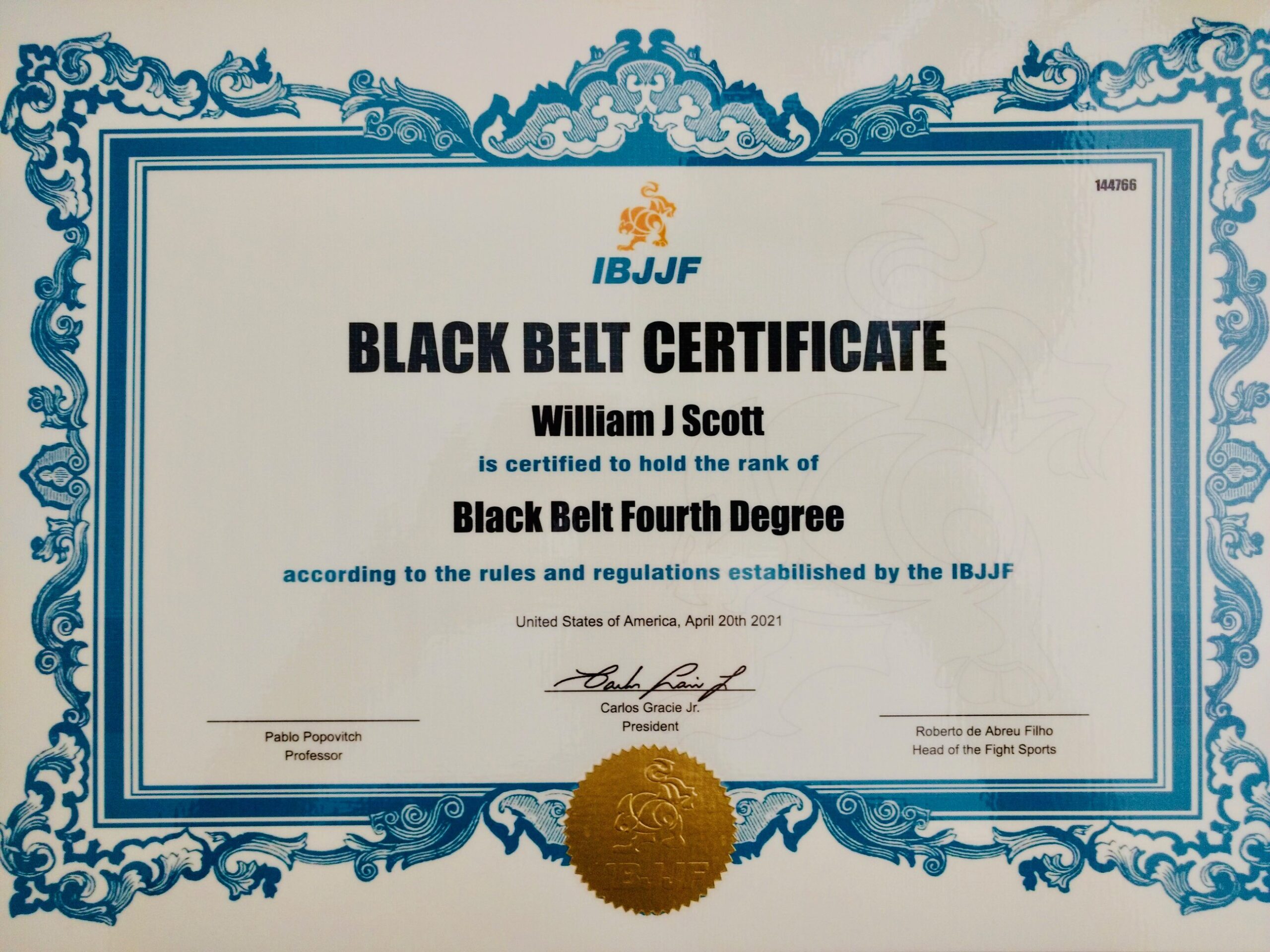 Bill-4th-degree-Cert